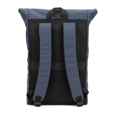 PORTLAND. A mochila roll top em PU com bolso para computador portátil 16